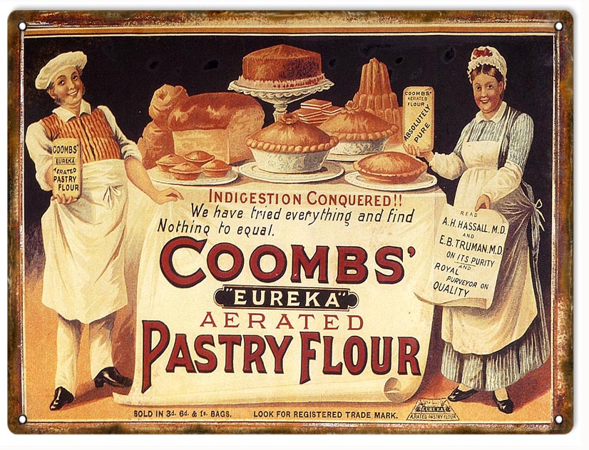 Coombs Flour Vintage Style Metal Sign 9 × 12