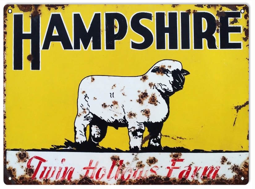 Hampshire Farm Vintage Style Metal Sign 9 × 12