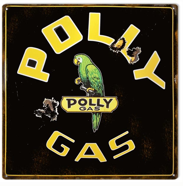 Polly Gasoline Vintage Style Metal Sign 12 × 12