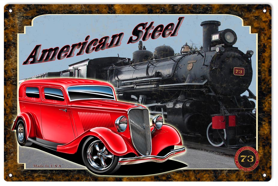 American Steel Automobile 12x18
