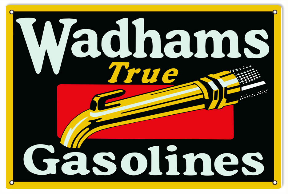 Wadhams Gasoline Fuel Vintage Style Metal Sign 12 x 18