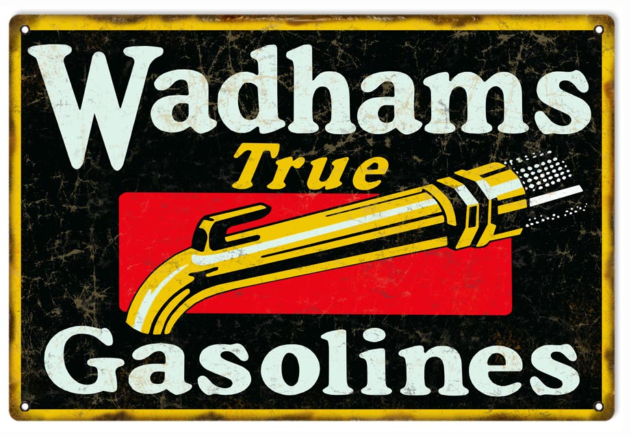 Wadhams Gasoline Vintage Style Metal Sign 16 × 24
