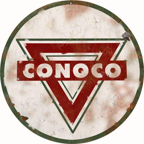 Conoco Gasoline Vintage Style Metal Sign 14 x 14