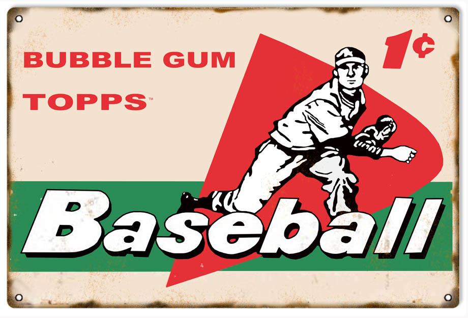 Baseball Bubble Gum 12x18