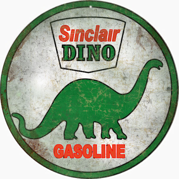 Sinclair Dino Gasoline Vintage Style Metal Sign 14 x 14