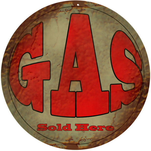 Gas Sold Here Gas Station 14 x 14
