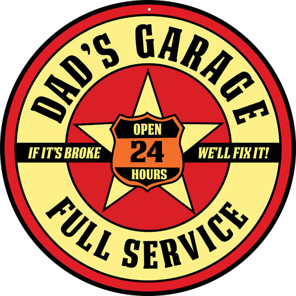 Dad’s Garage Full Service 24 Hours Gas Station 14x14