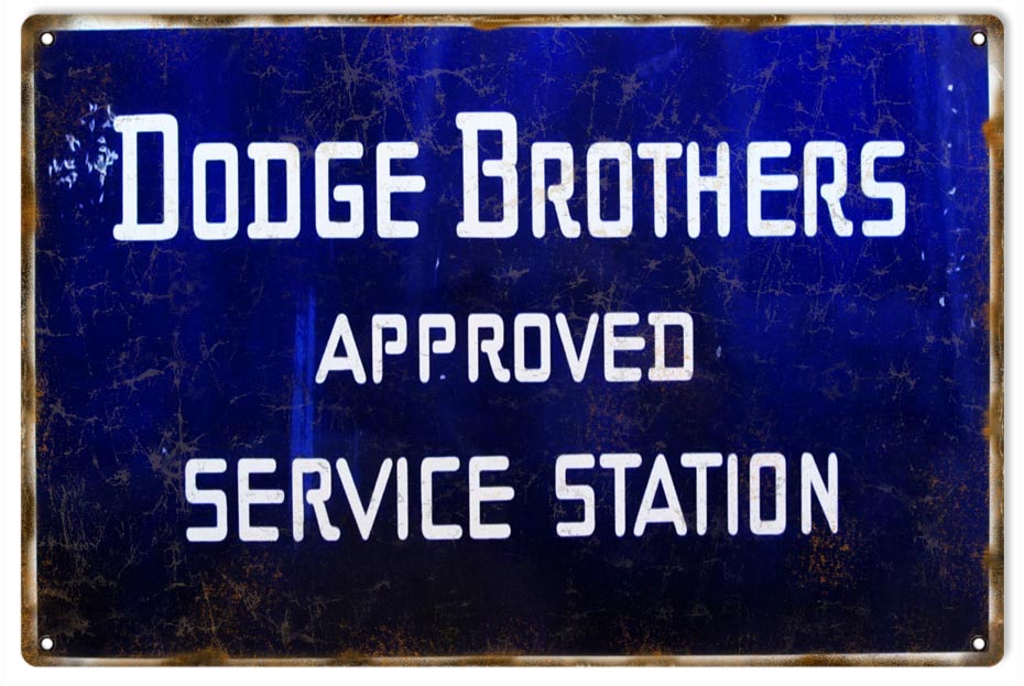 Dodge Brothers Service Station Vintage Style Metal Sign 12 x 18