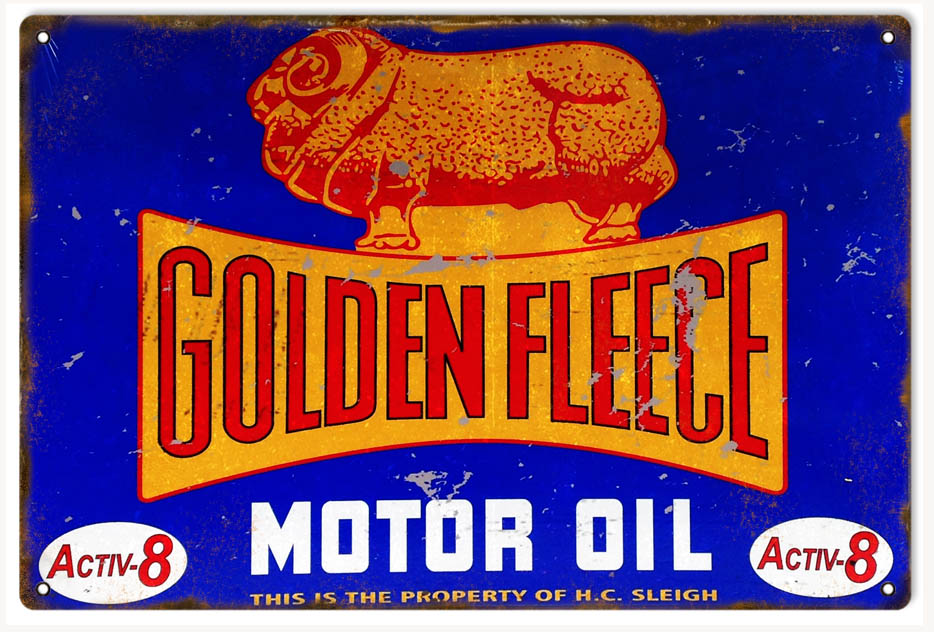 Golden Fleece Motor Oil 12x18