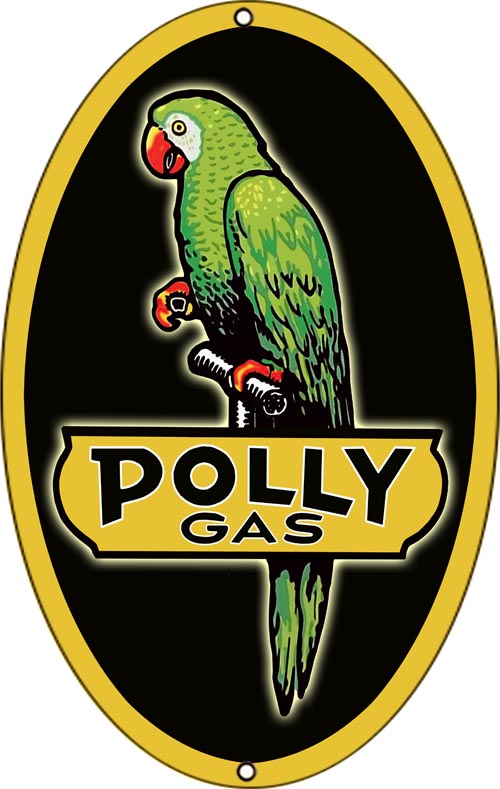 Polly Gasoline Vintage Style Metal Sign 9 × 14