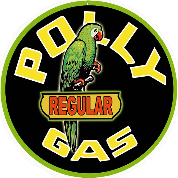 Polly Regular Gasoline Vintage Style Metal Sign 18 x 18