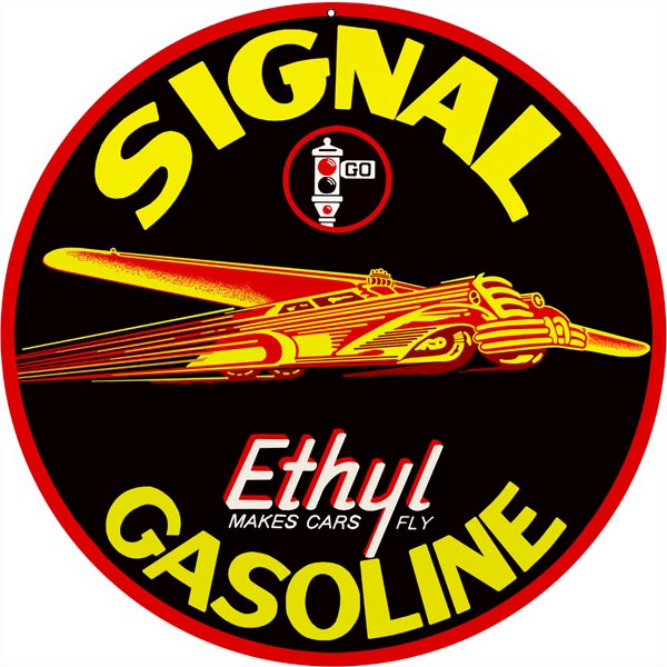 Signal Gasoline Vintage Style Metal Sign 18 x 18