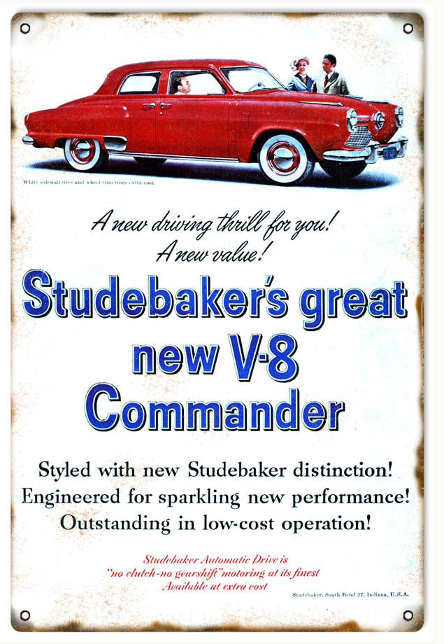 Studebaker V-8 Commander 12x18