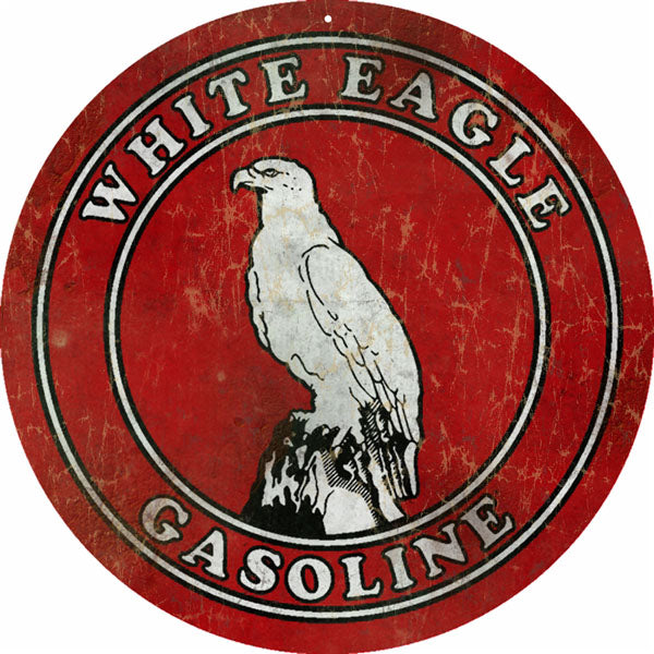 White Eagle Gasoline Service Station Vintage Style Metal Sign 14 x 14