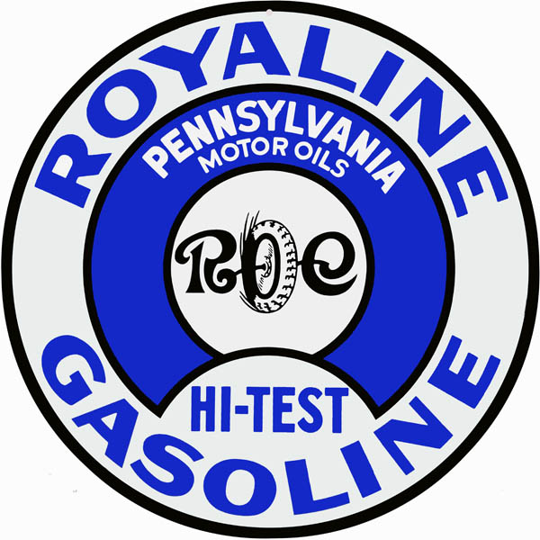 Royaline Gasoline Vintage Style Metal Sign 18 x 18