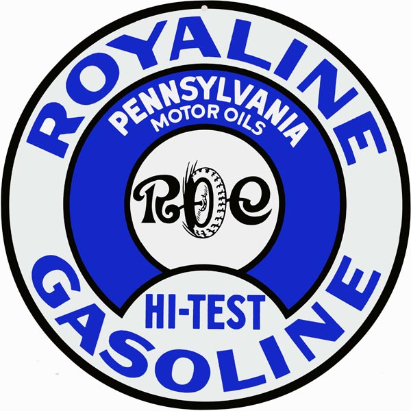Royaline Gasoline Vintage Style Metal Sign 14 x 14