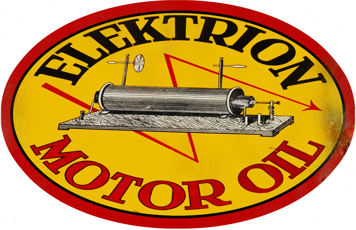 Elektrion Motor Oil Vintage Style Metal Sign 9 × 14