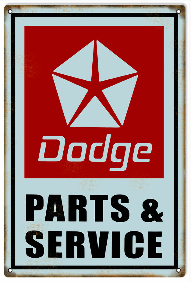 Dodge Parts & Service Vintage Style Metal Sign 12 x 18