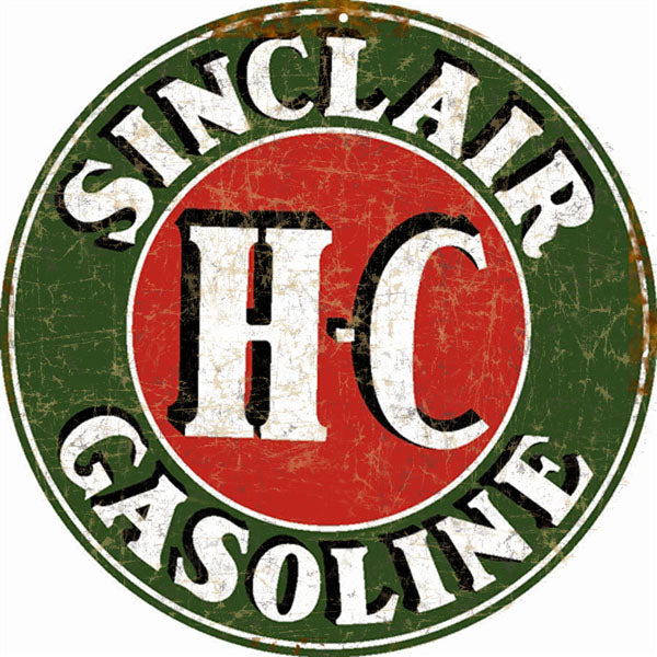 Sinclair H-C Gasoline Station Vintage Style Metal Sign 14 x 14
