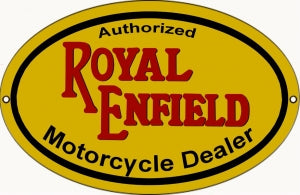 Royal Enfield Motorcycle Dealer Vintage Style Metal Sign 9 × 14