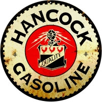 Hancock Gasoline Quality Vintage Style Metal Sign 18 x 18