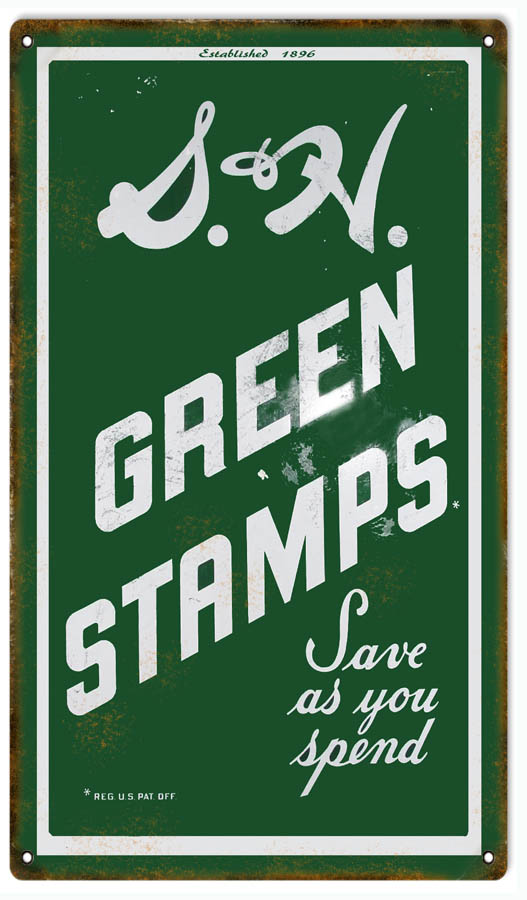 S & H Save Green Stamps 8×14