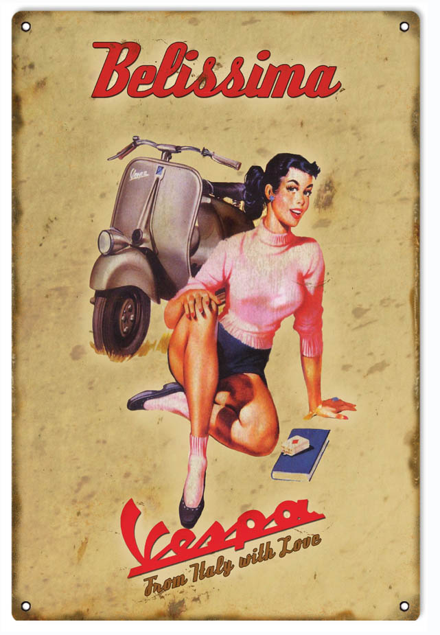 Vespa From Holly Bike 12x18