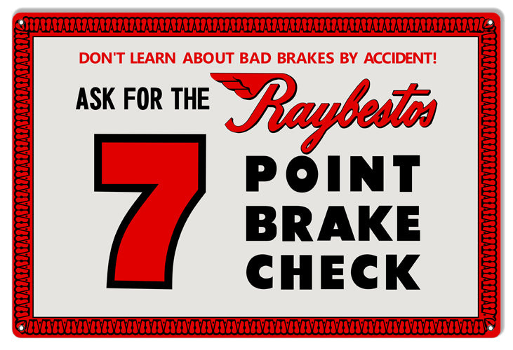 Raybestos 7 Point Break Check Gas Station 12×18