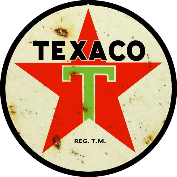 Texaco Motor Oil Vintage Style Metal Sign 18 x 18