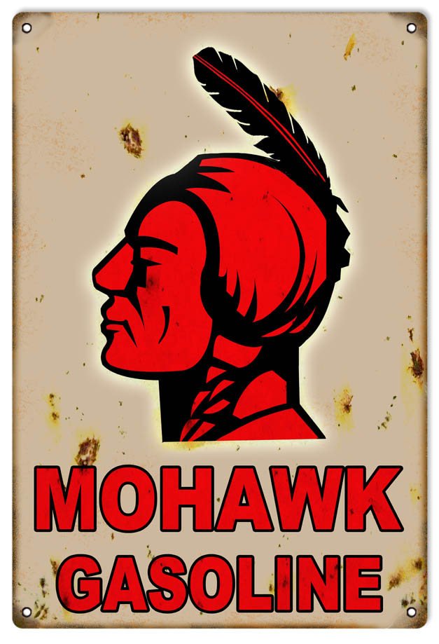Mohawk Gasoline Vintage Style Metal Sign 12 x 18