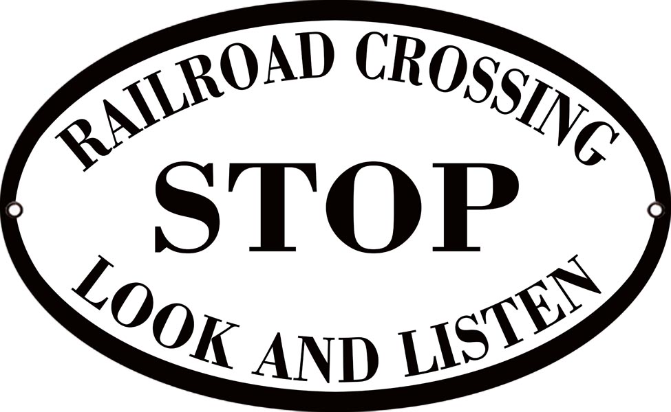 Railroad Crossing Stop 11×18