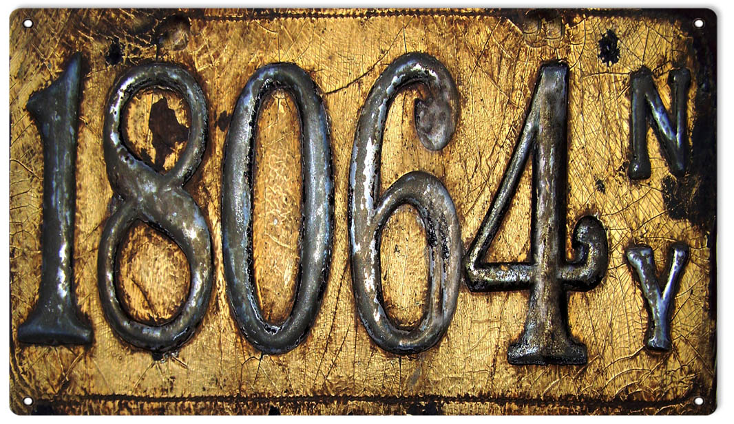 NY License Plate 8×14