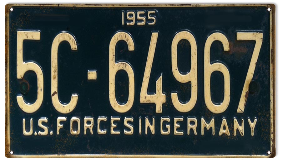 Germany US Forces License Plate 8×14