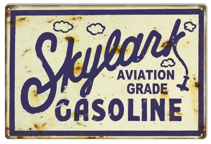 Skylark Gasoline Motor Oil Vintage Style Metal Sign 12 × 18