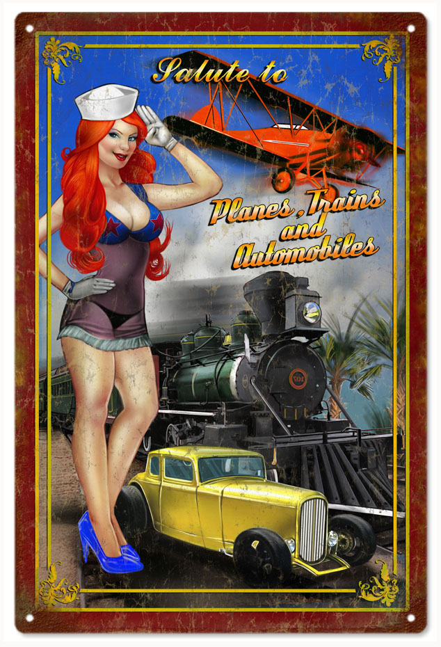 Planes Trains Automobiles Pin Up 16×24