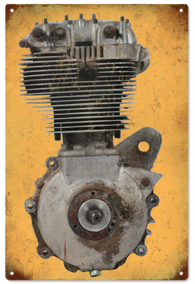 Old Motorcycle Motor Vintage Style Metal Sign 12 x 18