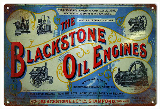 Blackstone Oil Engines & Co. Stamford England 12x18