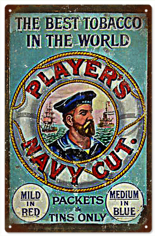 Players Navy Cut Tobacco 12x18