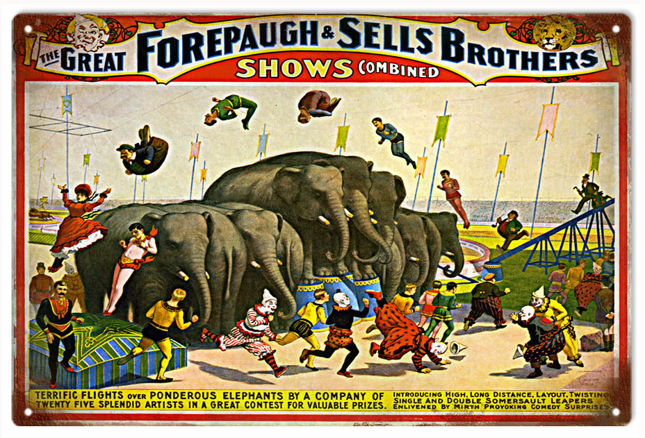 The Great Forepaugh Circus Art 12x18