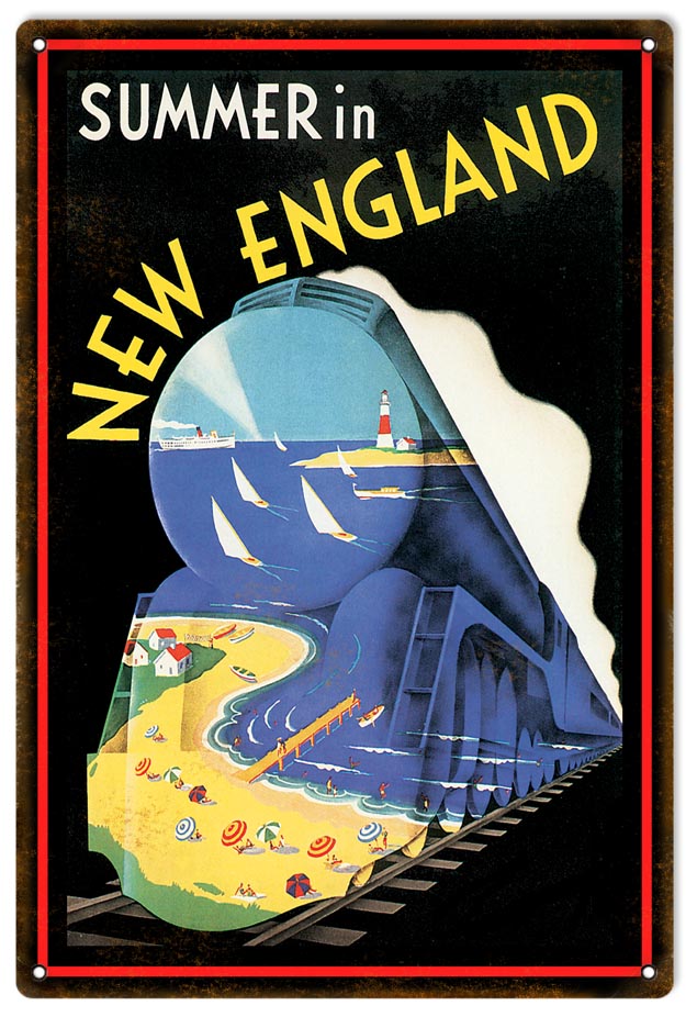 Summer In New England Railroad 12×18