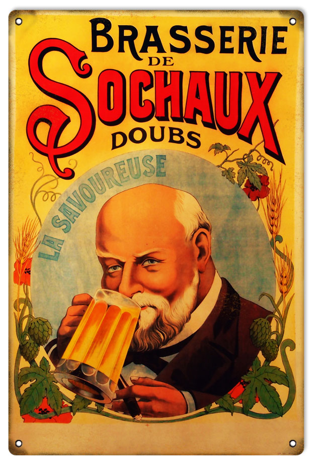 Brasserie Sochaux Beer Vintage Style Metal Sign 12 × 18