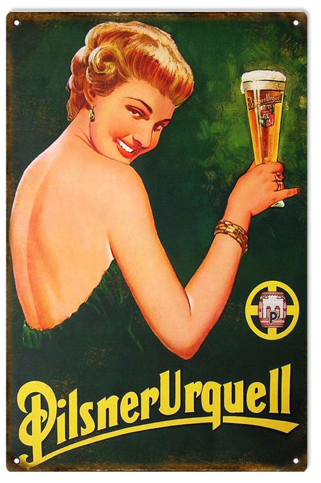Pilsnerurquell Beer Vintage Style Metal Sign 12 x 18