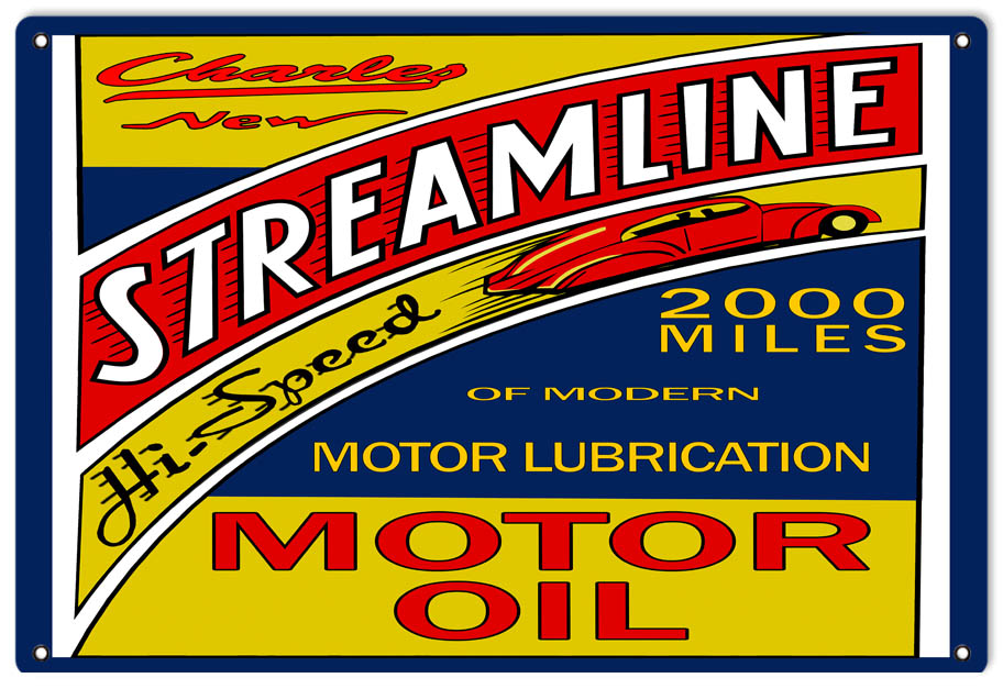 Charley Streamline Motor Oil 16×24