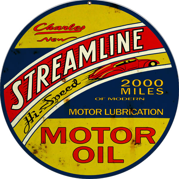 Charley Streamline Motor Oil 14 x 14