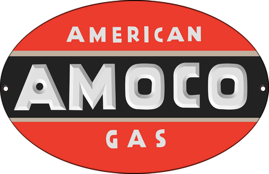 American AMOCO Gas 9×14