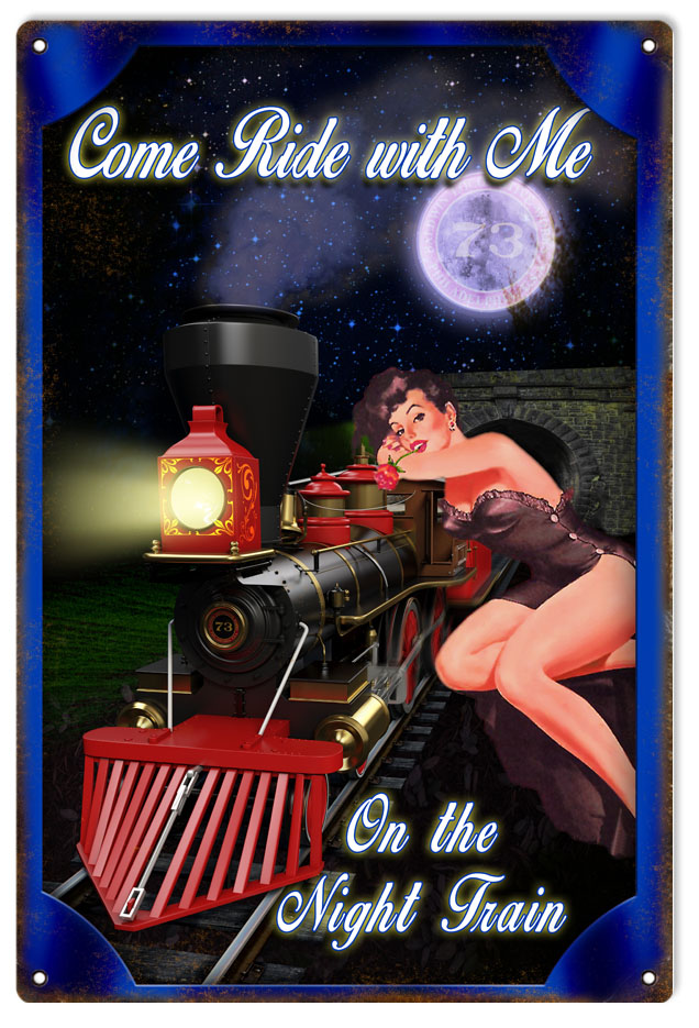 RAILROAD 440 PIN UP GIRL 12X18