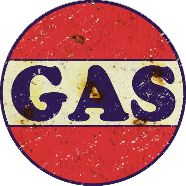 Gas Red Motor Oil 14 x 14