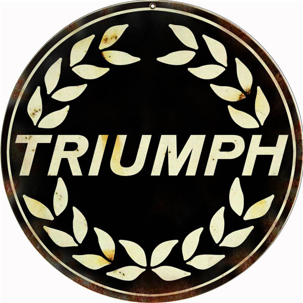 Triumph Motorcycle Vintage Style Metal Sign 30 x 30