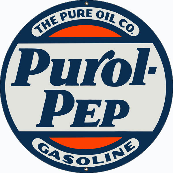 Pure Purol Pep Gasoline Vintage Style Metal Sign 24 x 24