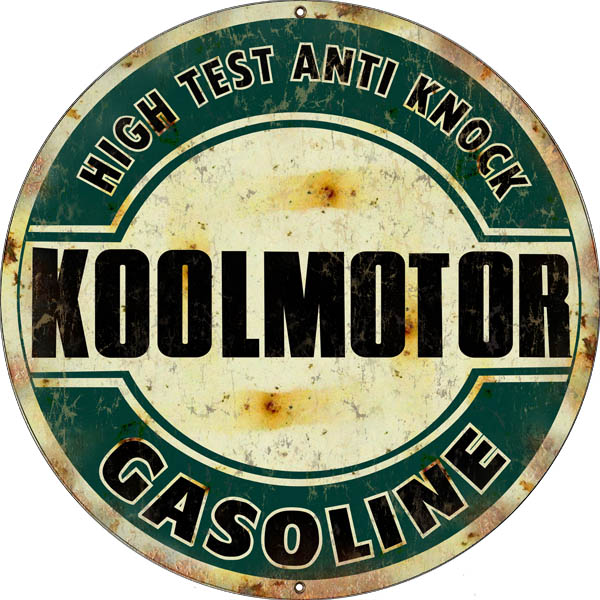 Koolmotor Gasoline Vintage Style Metal Sign 24 x 24